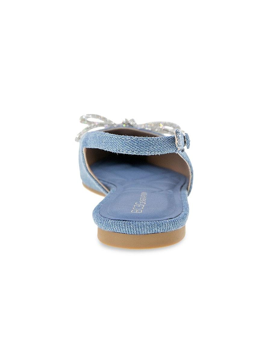 BCBGeneration Kristin Embellished Bow Slingback Ballet Flats in
