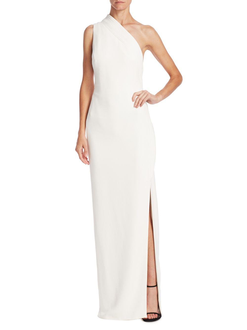 Brandon Maxwell Synthetic One-shoulder Gown in Ivory (White) - Lyst