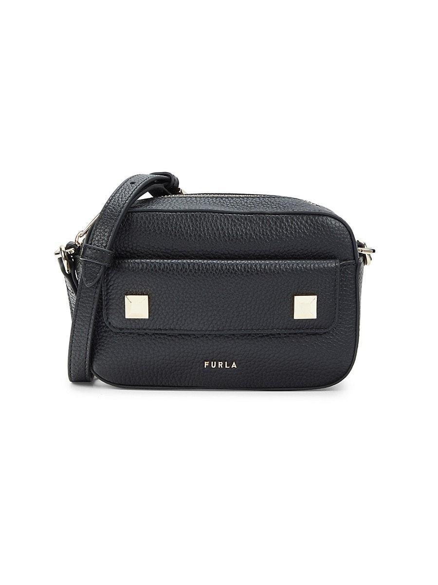 Furla Afrodite Mini Leather Camera Crossbody Bag in Black Lyst