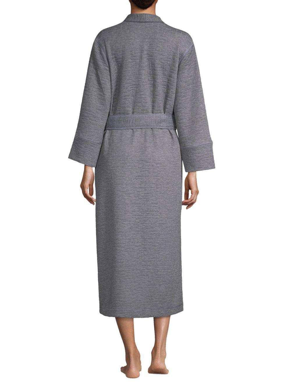 Natori Synthetic Quilted Knit Robe in Heather Grey (Gray) Lyst