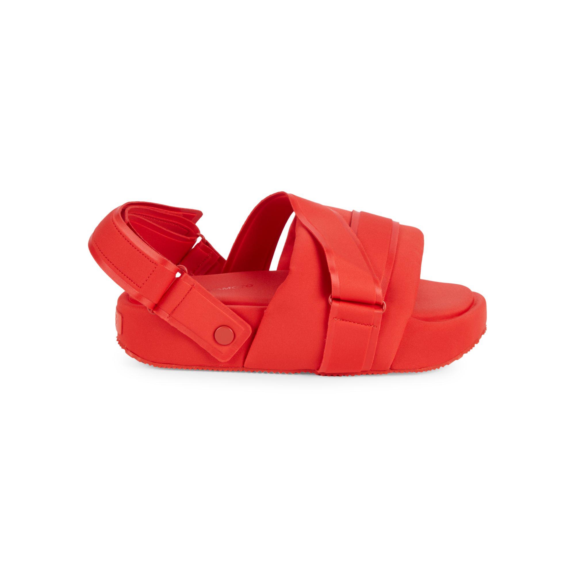 Yohji Yamamoto Y-3 Platform Sandals in Red for Men - Lyst