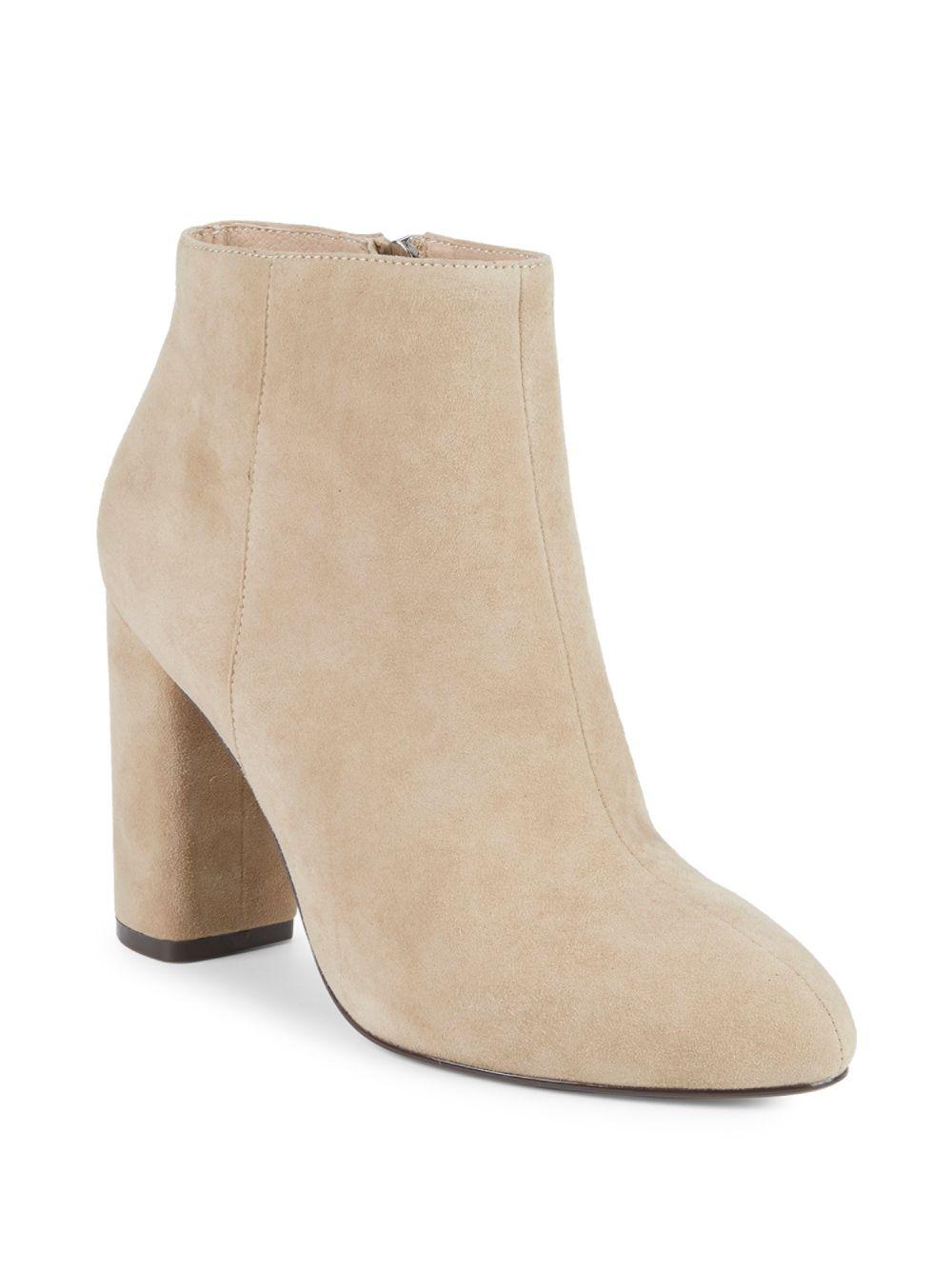 jaydennn suede block heel booties