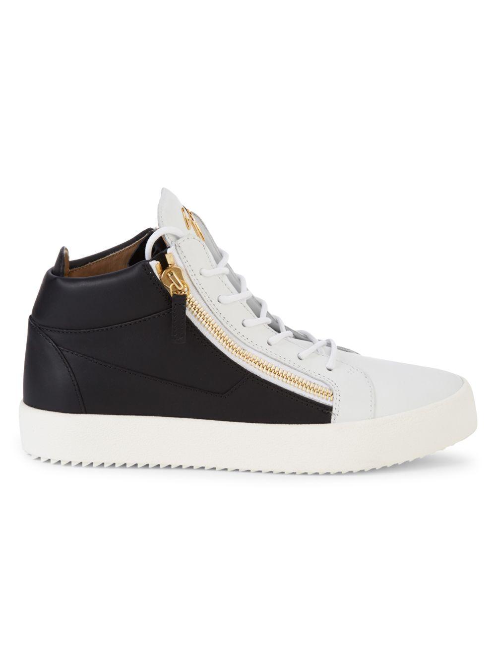 giuseppe zanotti watch leather sneaker