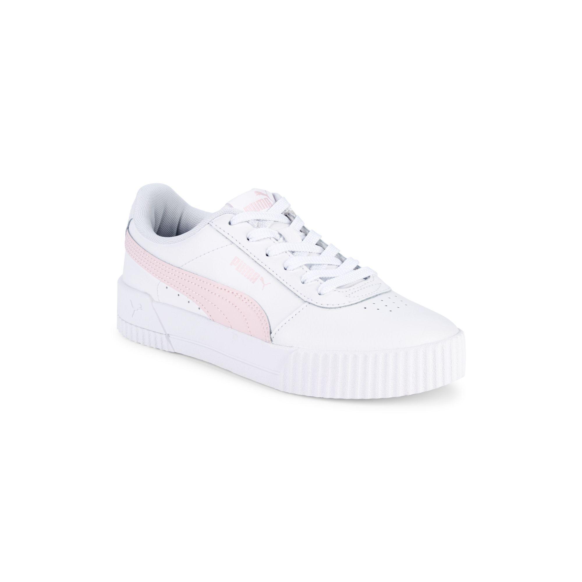 PUMA Carina Leather Sneakers in White - Lyst