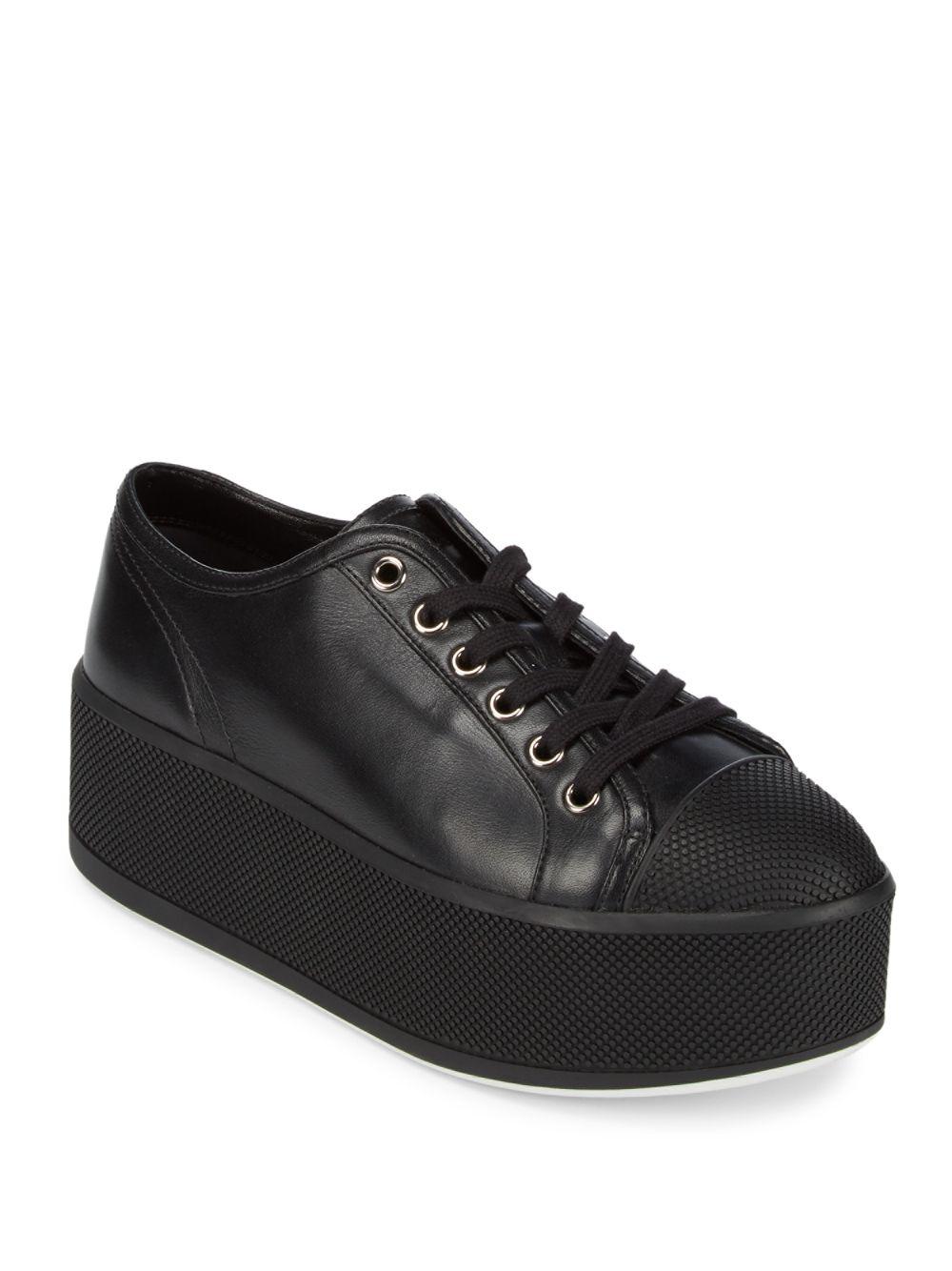 Prada Shoelace Sneakers in Black | Lyst