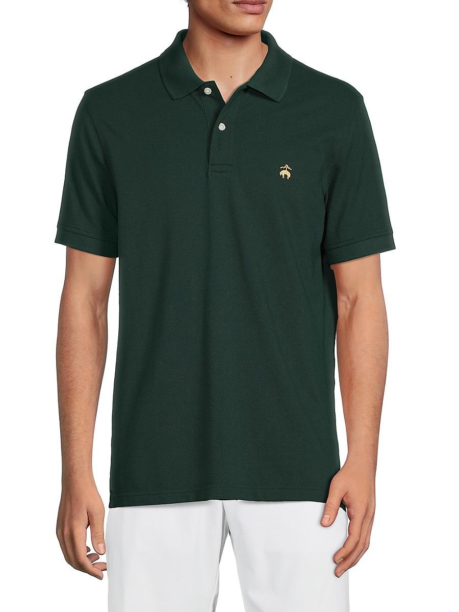 Brooks Brothers Pique Logo Polo in Green for Men | Lyst