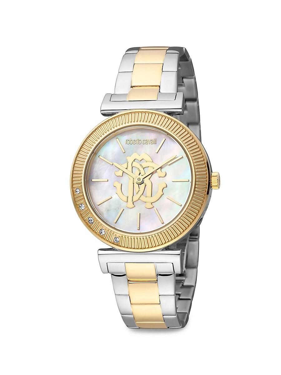 Roberto Cavalli 34mm Two Tone Stainless Steel Bracelet Watch in Metallic Lyst