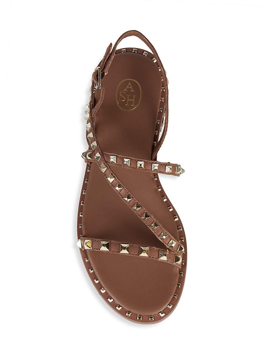 ash peace studded slingback leather sandals