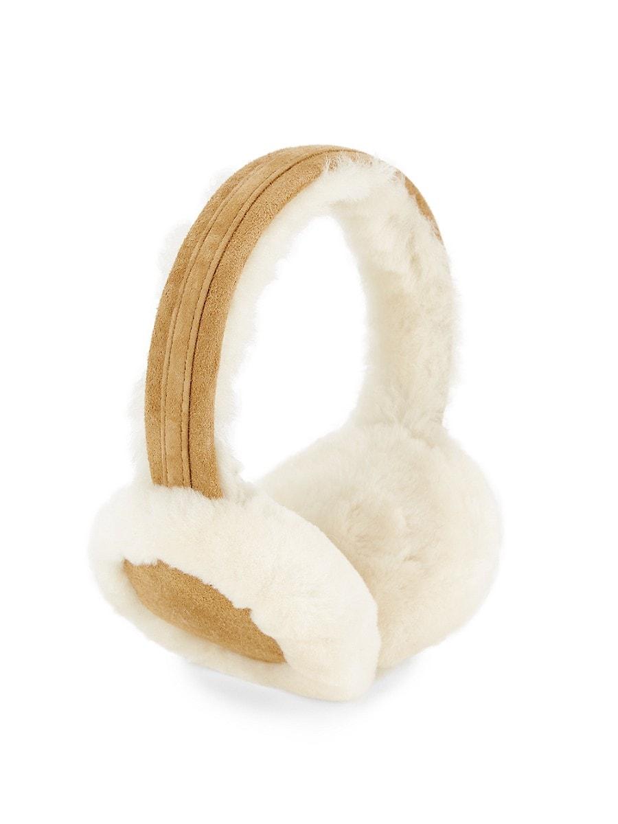 UGG Shearling Earmuffs in White | Lyst
