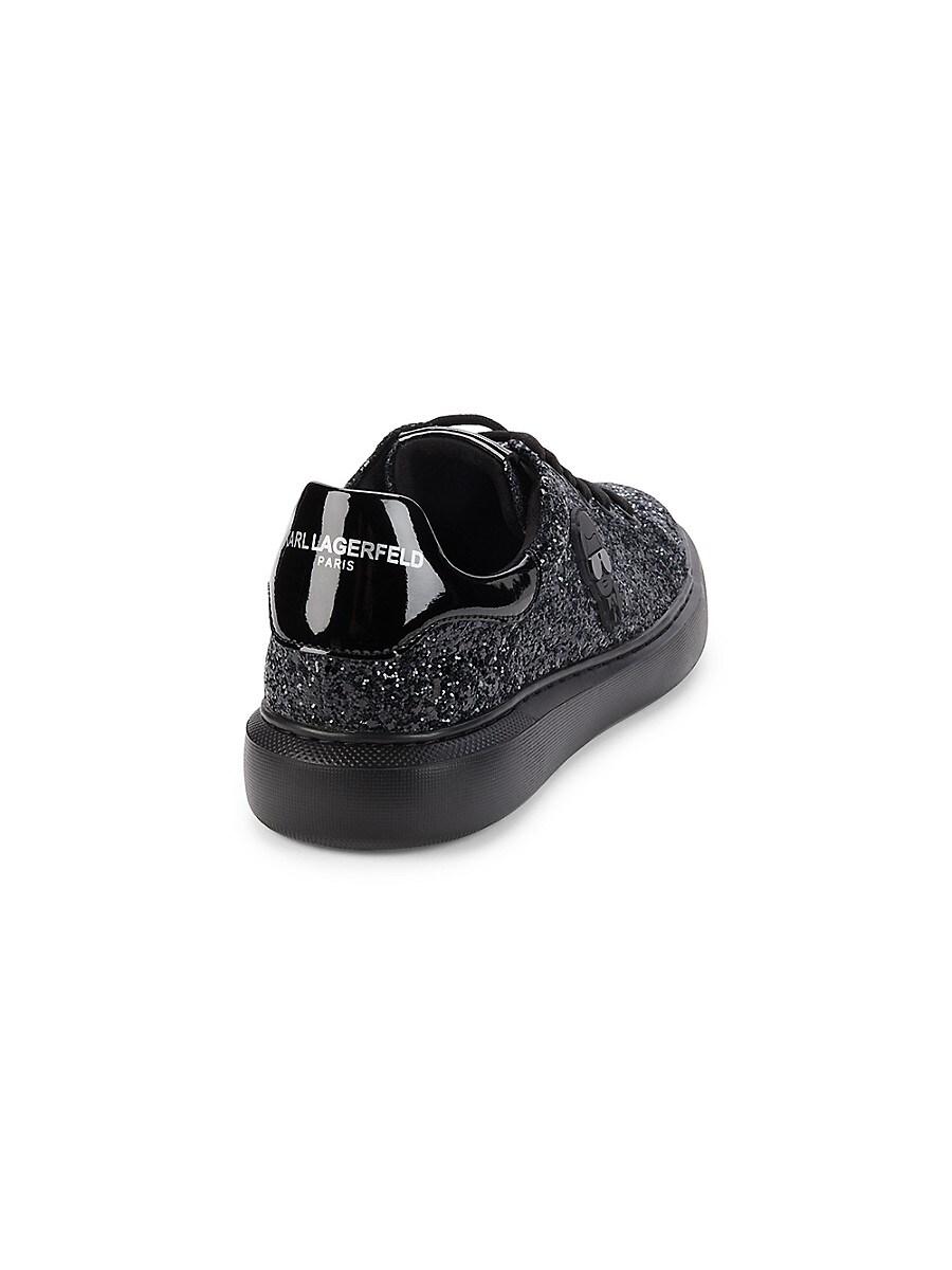 Karl Lagerfeld Logo Glitter Sneakers in Black for Men Lyst UK