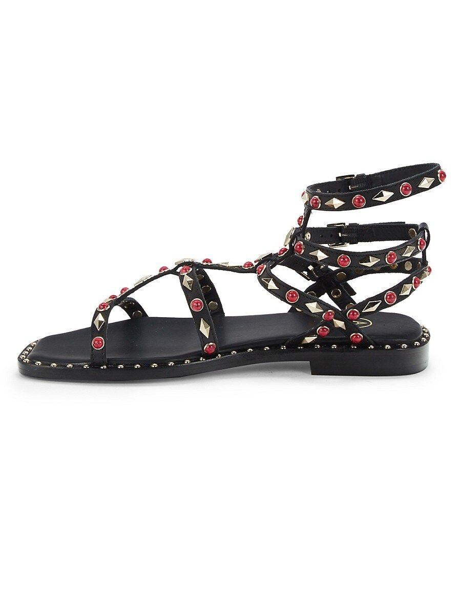 Ash Marrakech Studded Leather Gladiator Sandals in Black Lyst