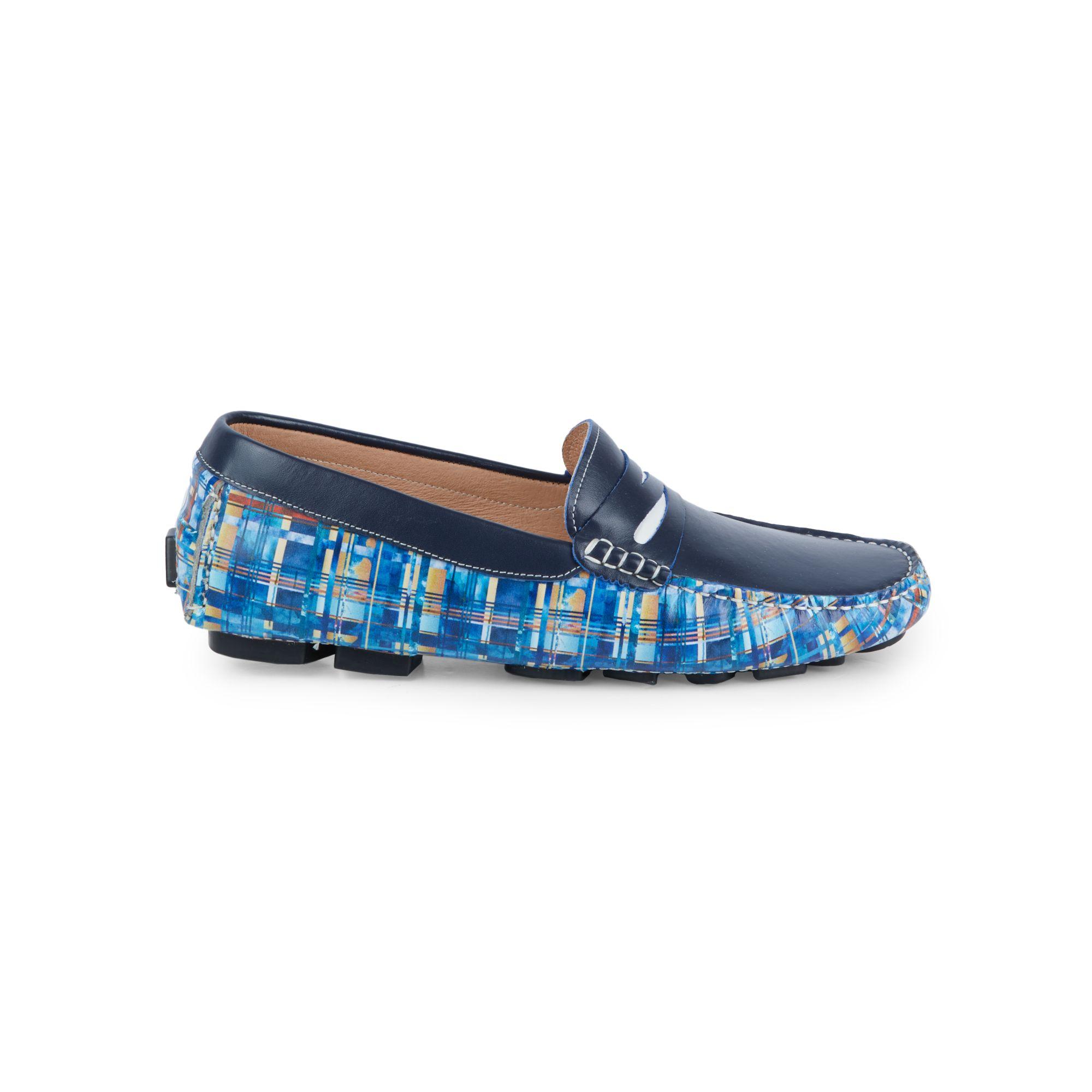 Robert Graham Haggard Printed Leather Driving Loafers in ...