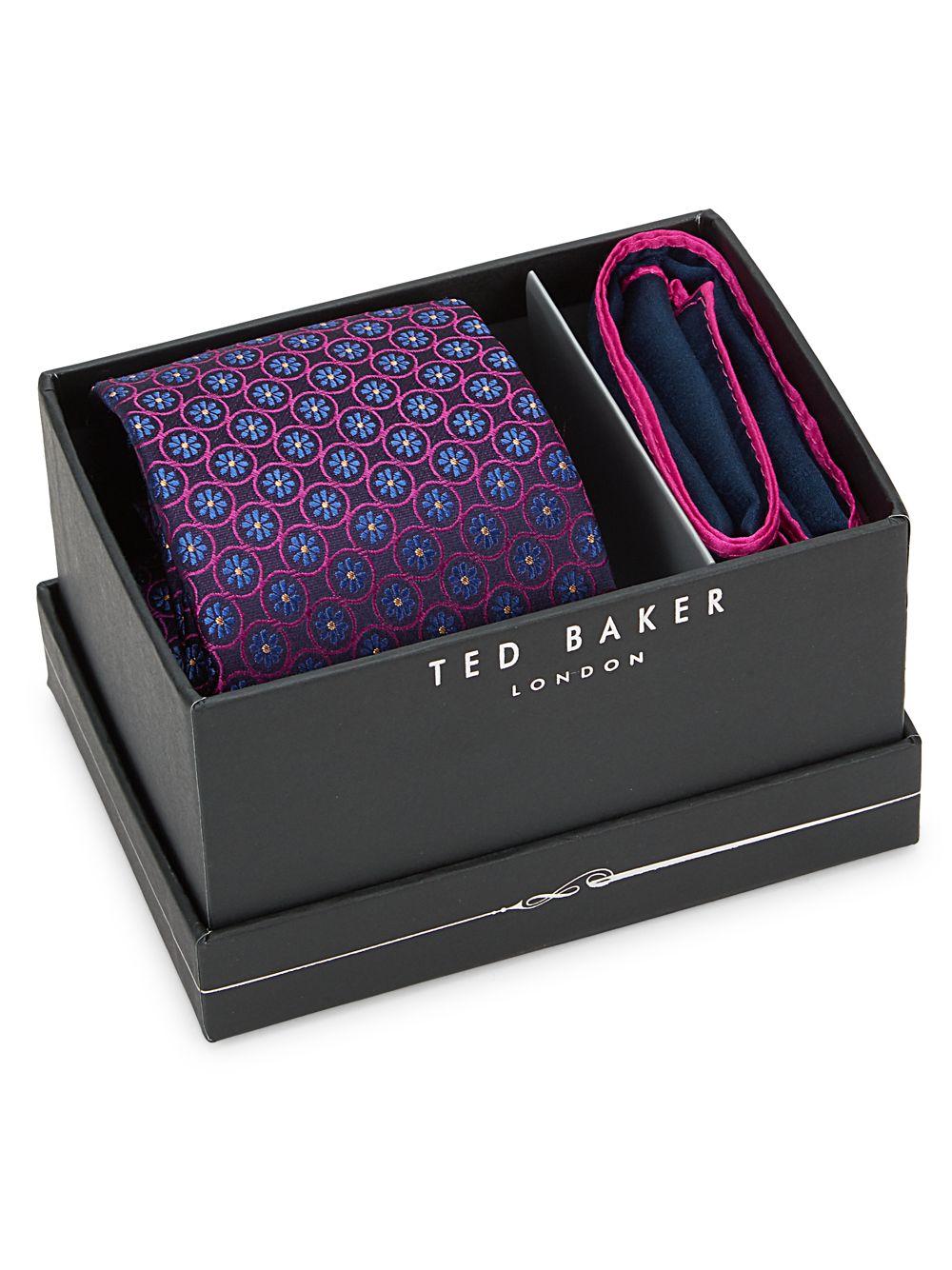 TED BAKER Pocket Square DYAPOK Silk Diamond Print Black Handkerchief BNWT RP£29 