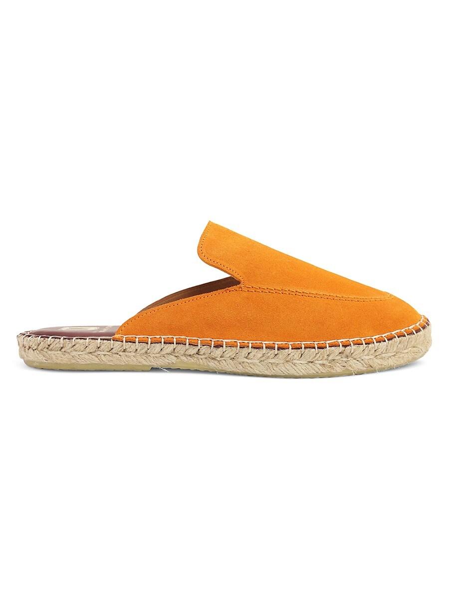 Bruno Magli Estrada Suede Espadrille Mules in Orange for Men