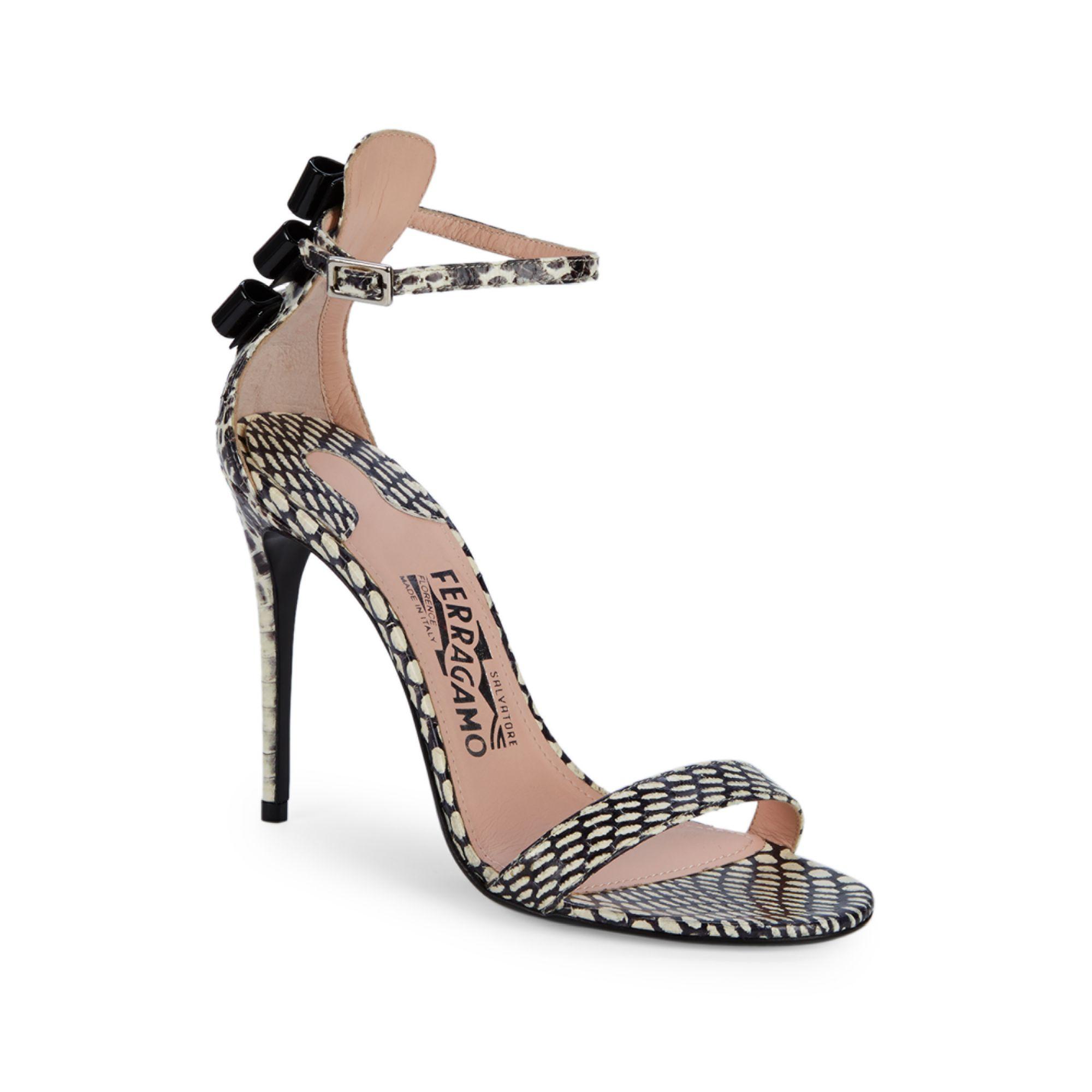 black snakeskin sandals