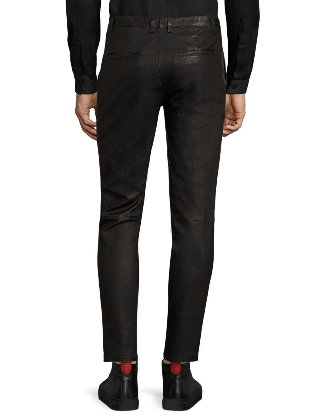 The Kooples Leather Pants in Black for Men - Lyst