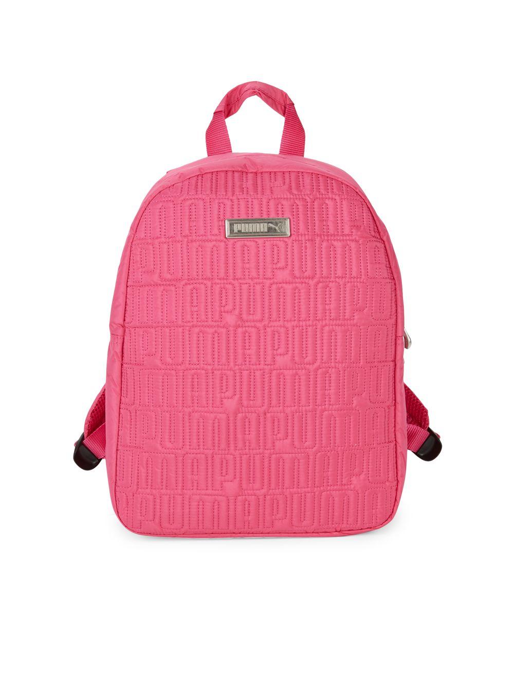 Mini Quilted Logo Backpack in Pink 