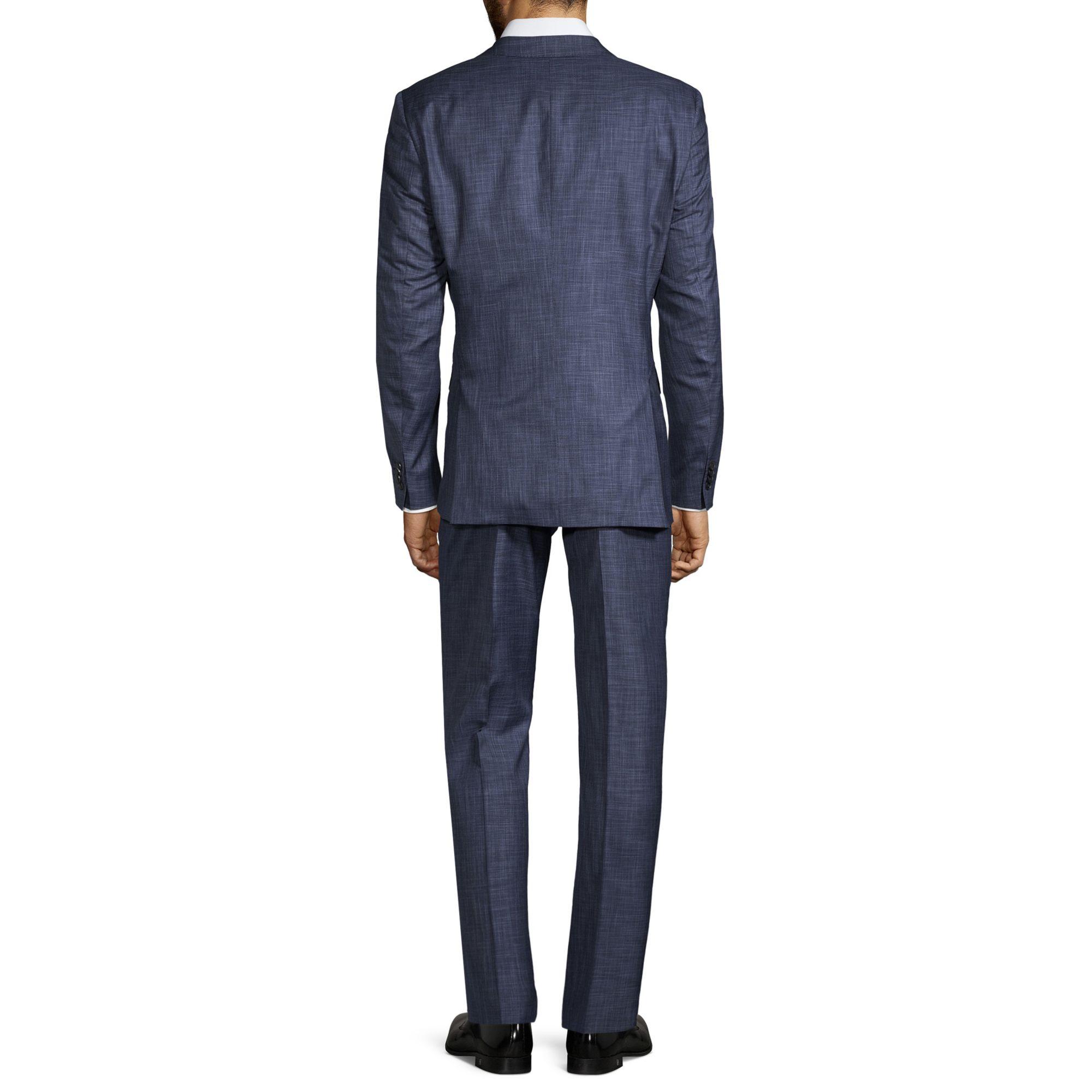 BOSS Colombo Regular fit Johnston lenon Virgin Wool Silk Suit in Blue for Men Lyst