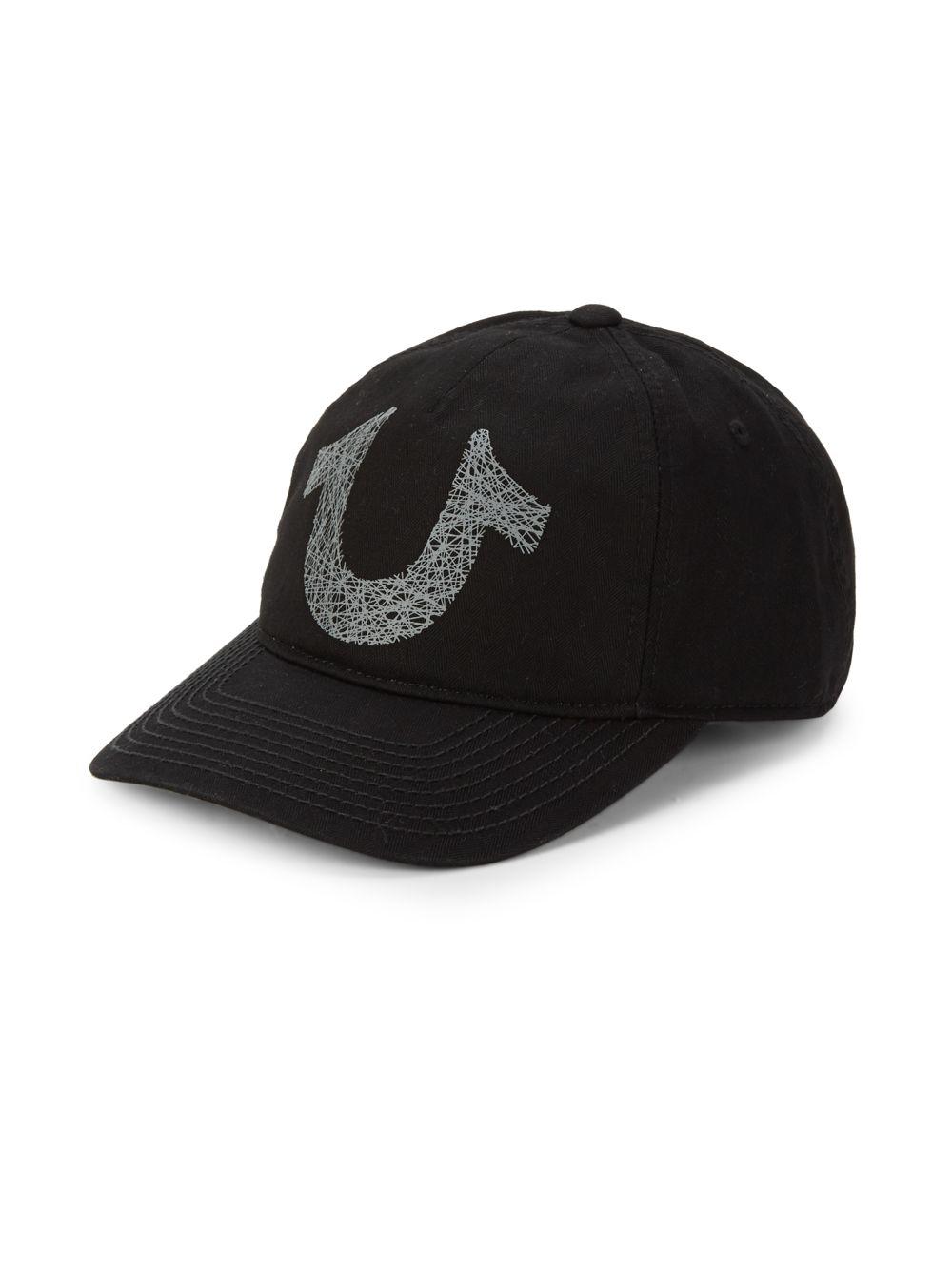 True Religion Logo Cotton Baseball Cap in Black for Men Lyst