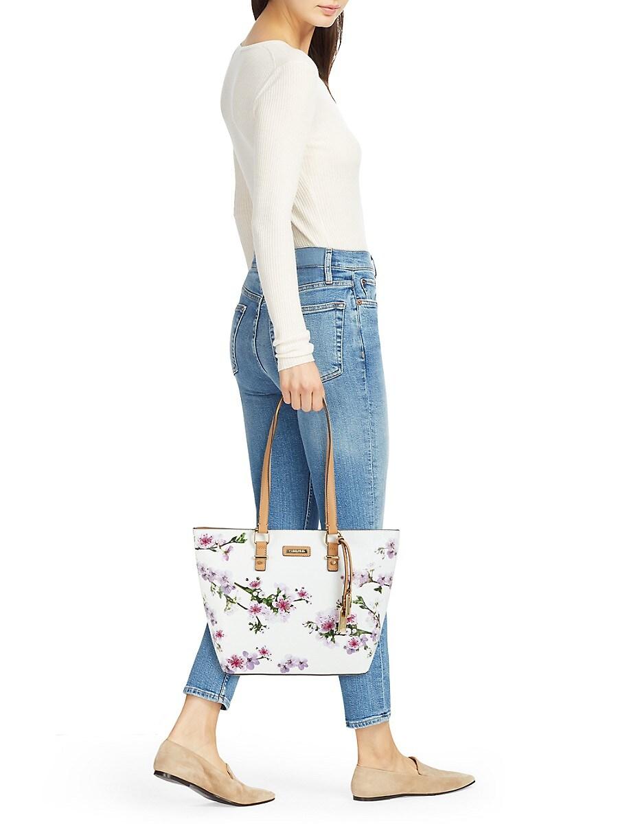 Calvin Klein Floral Shopper in White Lyst UK