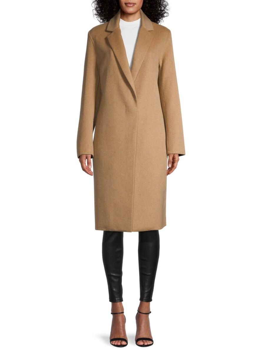 vince camel button coat