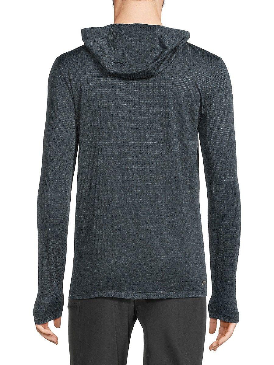Spyder Waffle Knit Pullover Hoodie in Gray for Men | Lyst