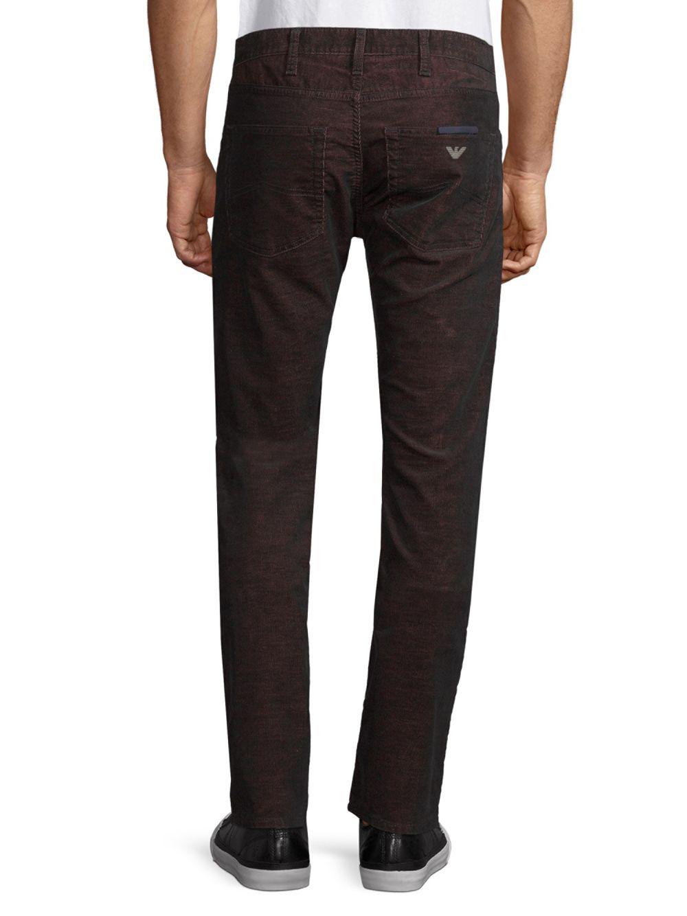 men's black armani trousers