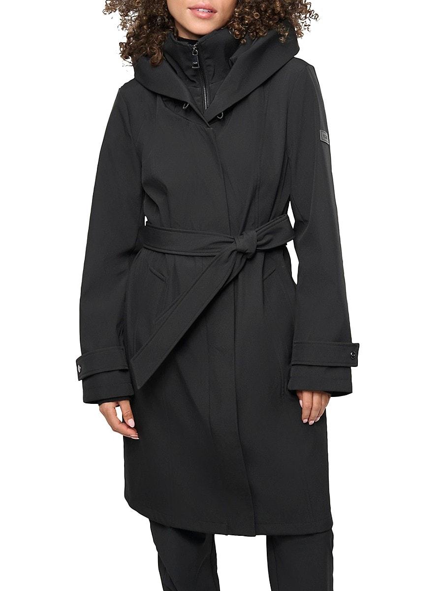 Dkny black coat womens on sale