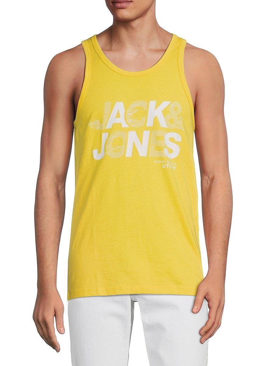 Jack & Jones Jwhwire Logo Tank Top in Yellow for Men | Lyst