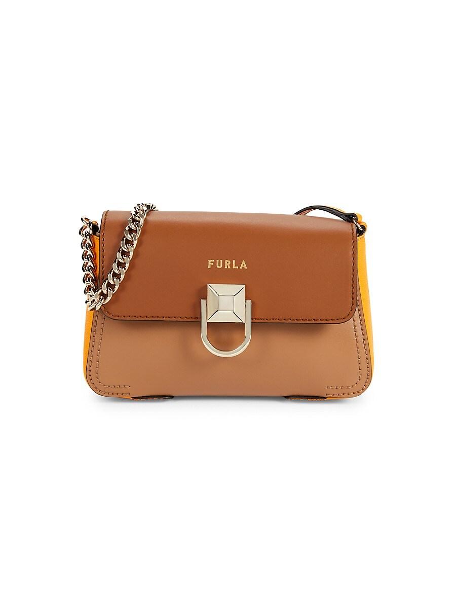 ★ FURLA ★ Circe Mini Crossbody【完売前に!】多色 Furla Mini Circe Colorblock Leather Crossbody Bag in Brown