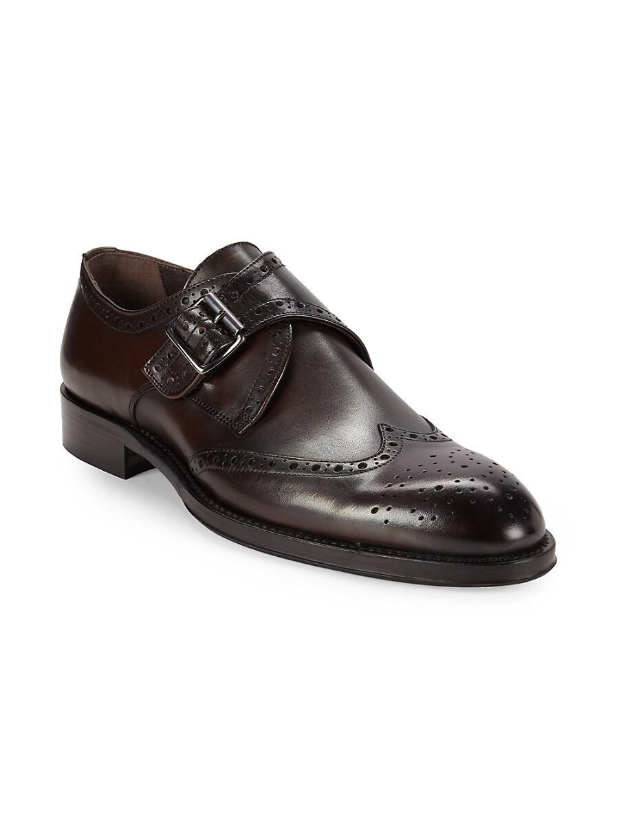 Bruno Magli Casella Wingtip Monk Strap Shoes in Brown for Men Lyst UK