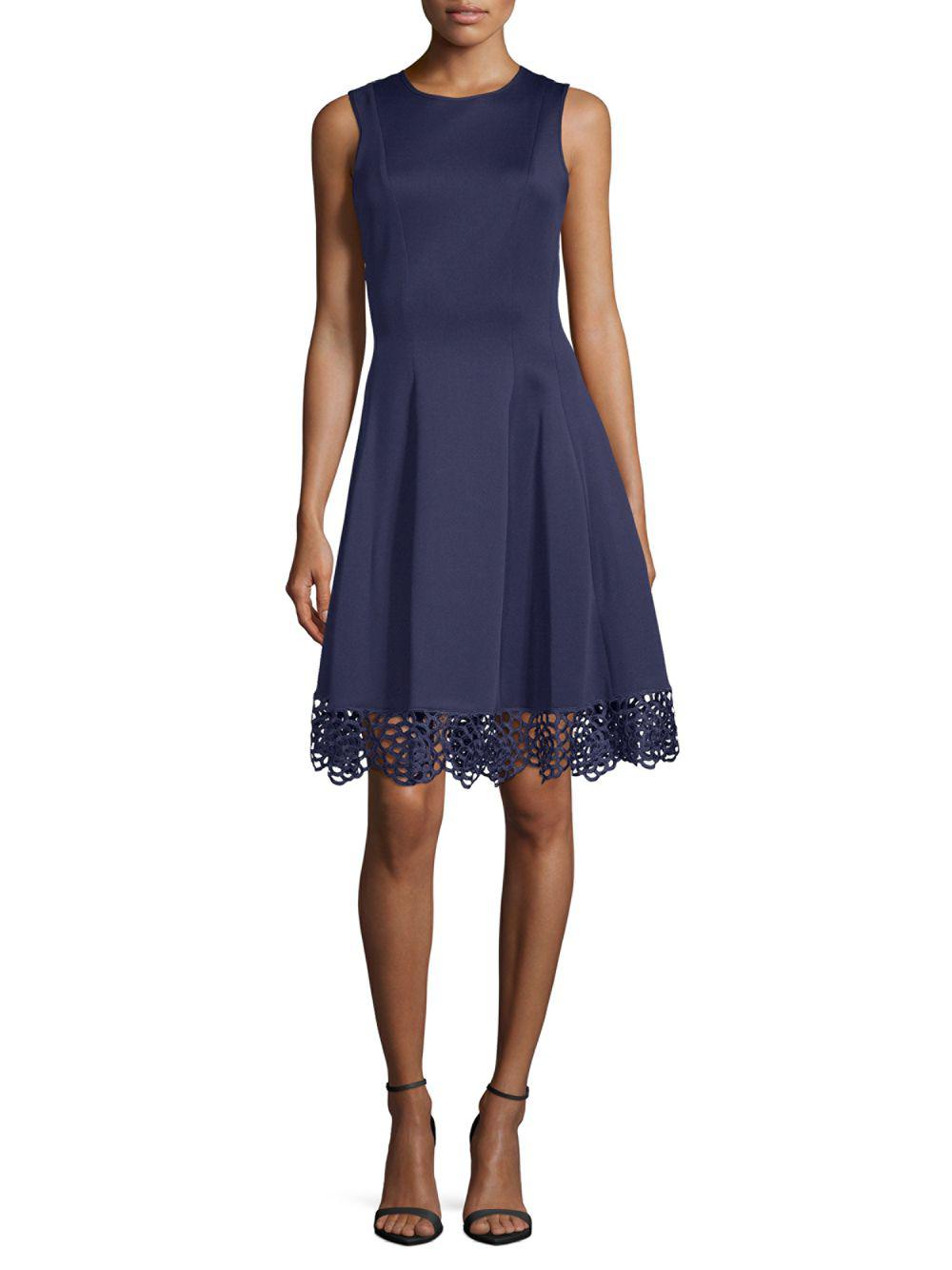 donna ricco fit and flare dress