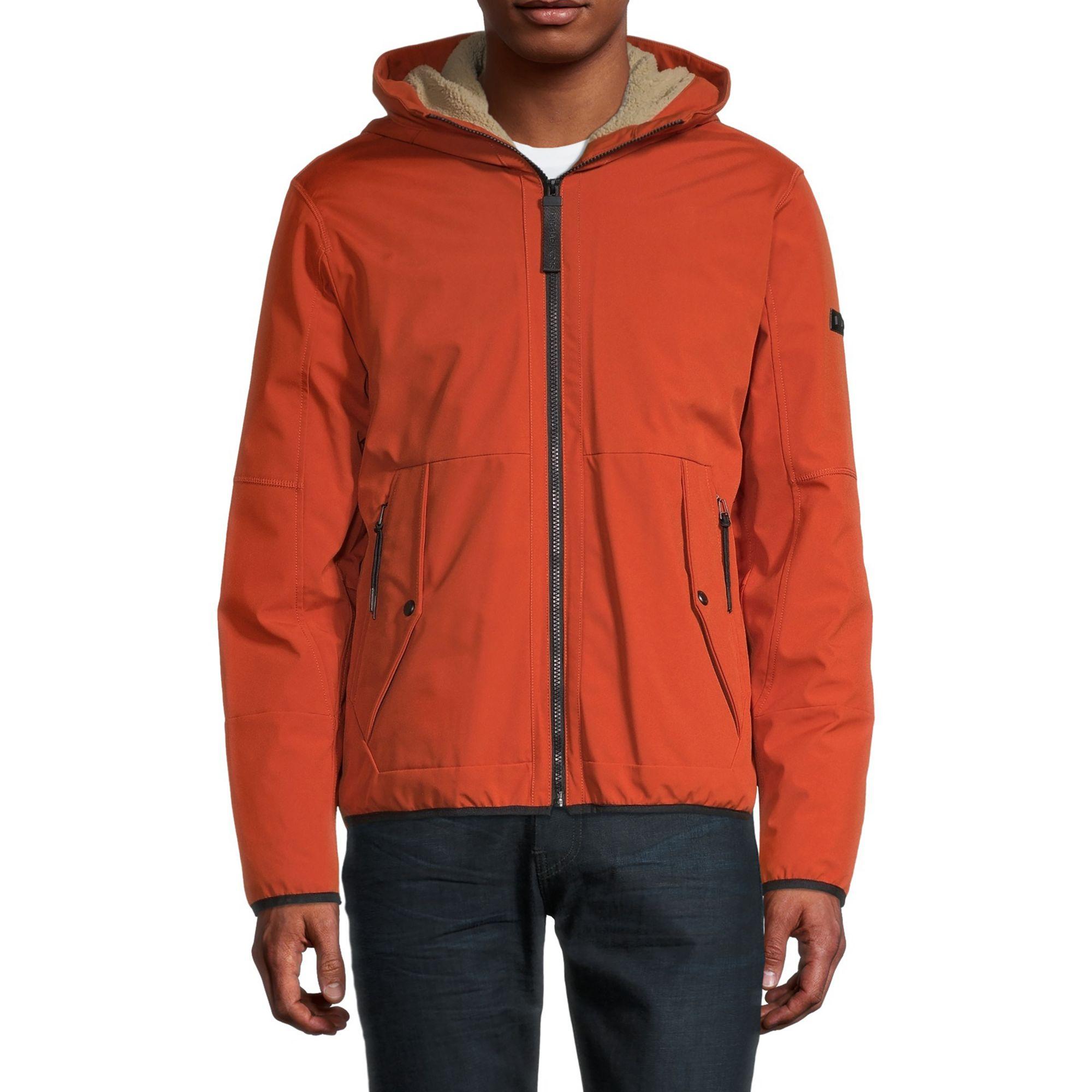 Download Michael Kors Faux Fur-lined Hooded Jacket in Orange for ...