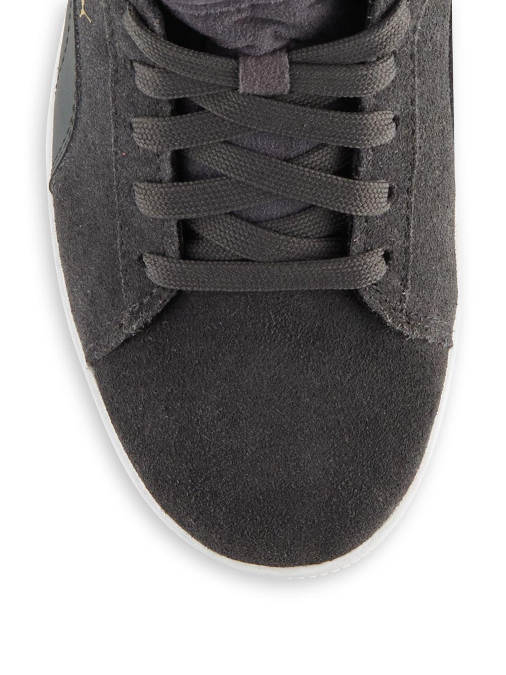 PUMA Leather Vikky Wedge Hightop Sneakers in Grey (Gray) - Lyst