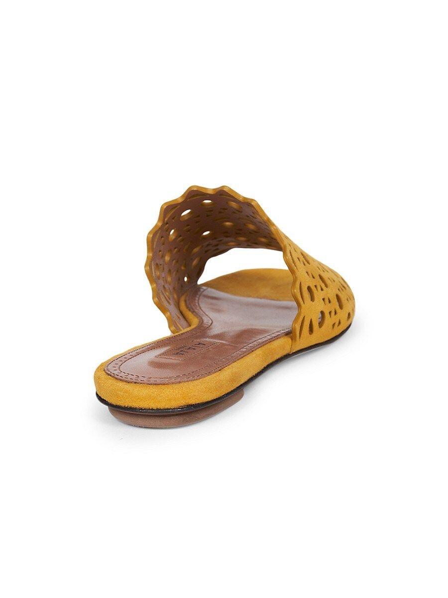 Alaia laser cut on sale sandals