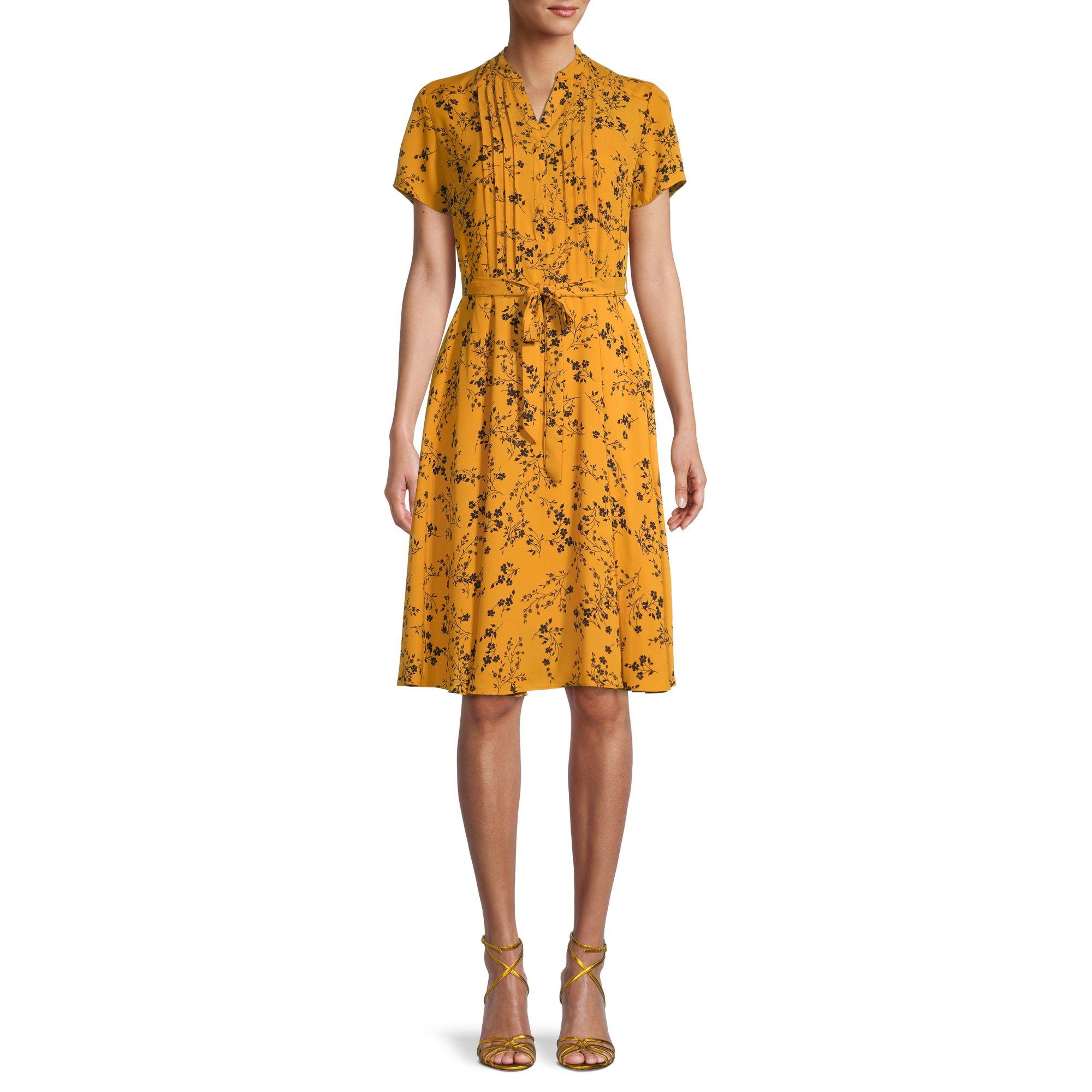 Nanette Lepore Floral Dress in Yellow | Lyst