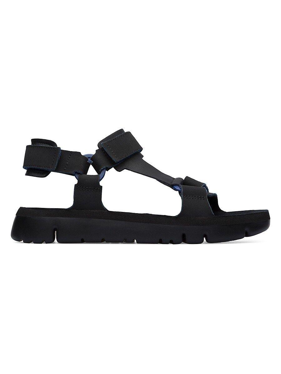 Camper Oruga Touch Strap Leather Sandals in Black for Men | Lyst