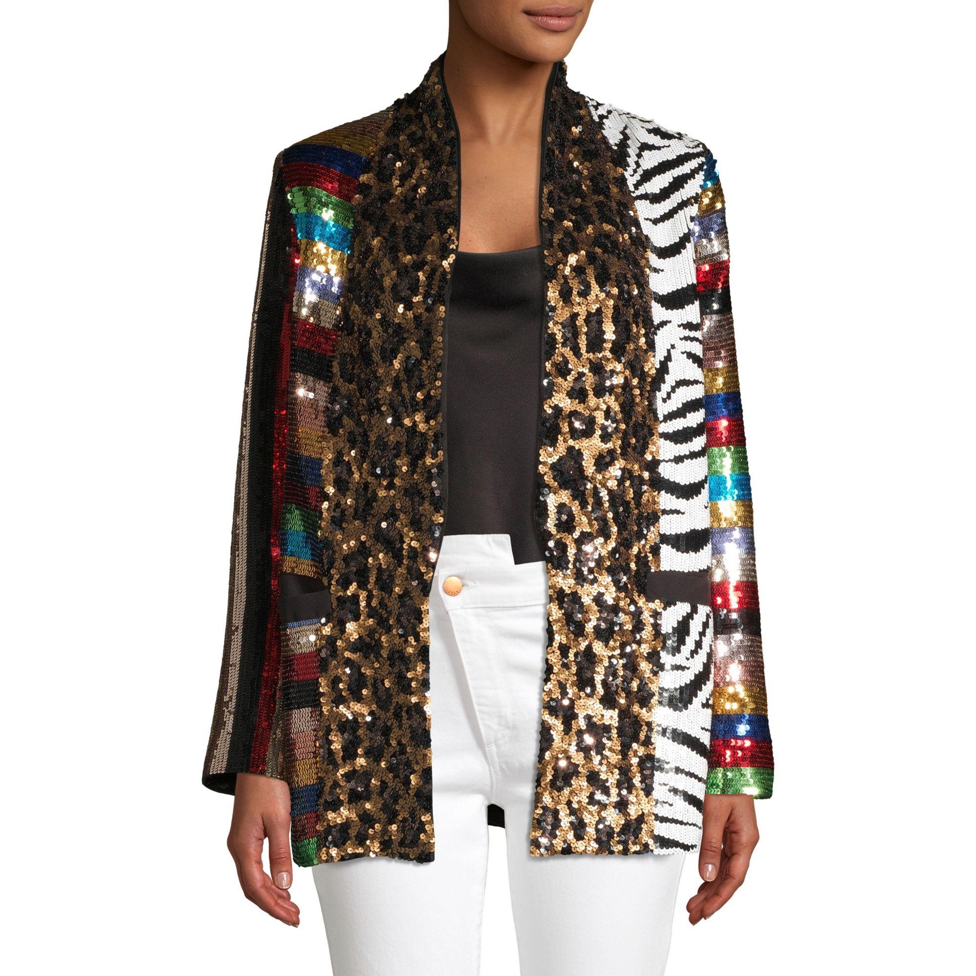 alice and olivia sequin jacket