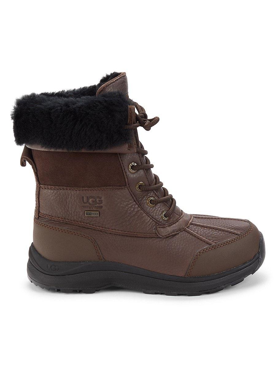 UGG Adirondack Faux Fur Lined Combat Boots in Brown | Lyst