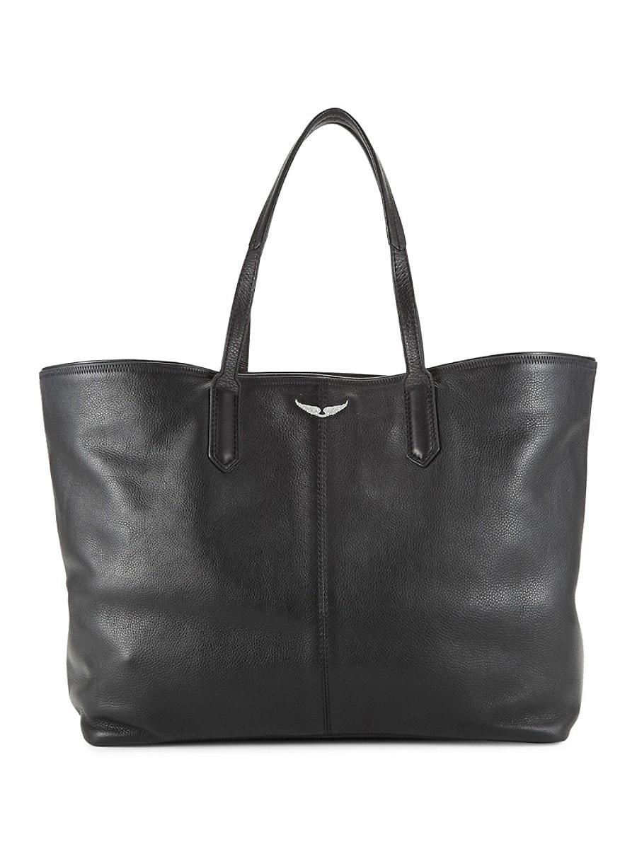 Zadig & Voltaire Mick Wings Leather Tote in Black | Lyst