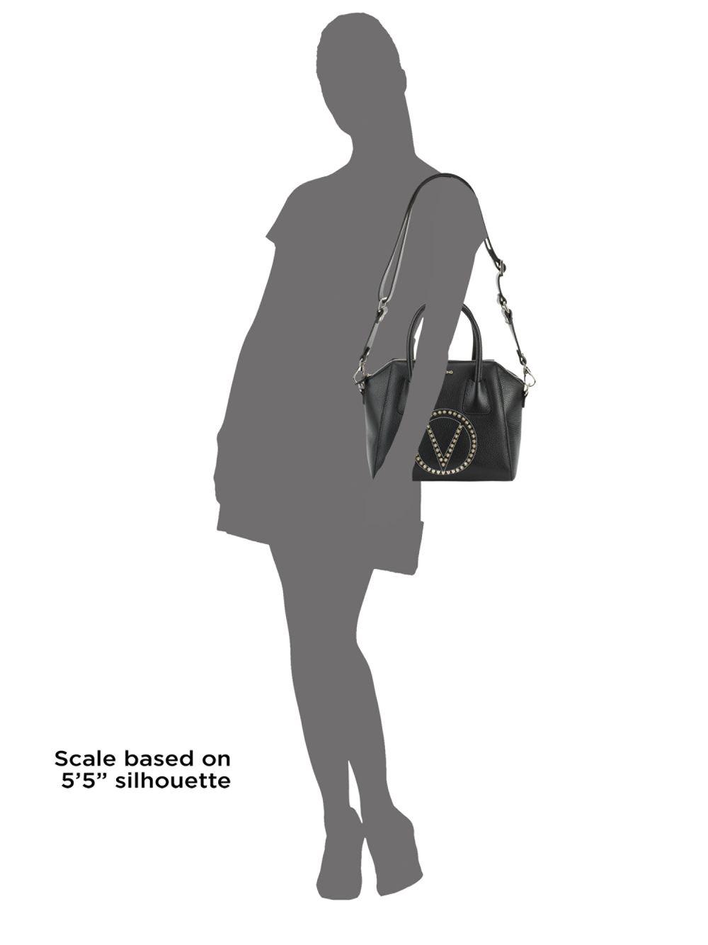 valentino minimi studded leather tote