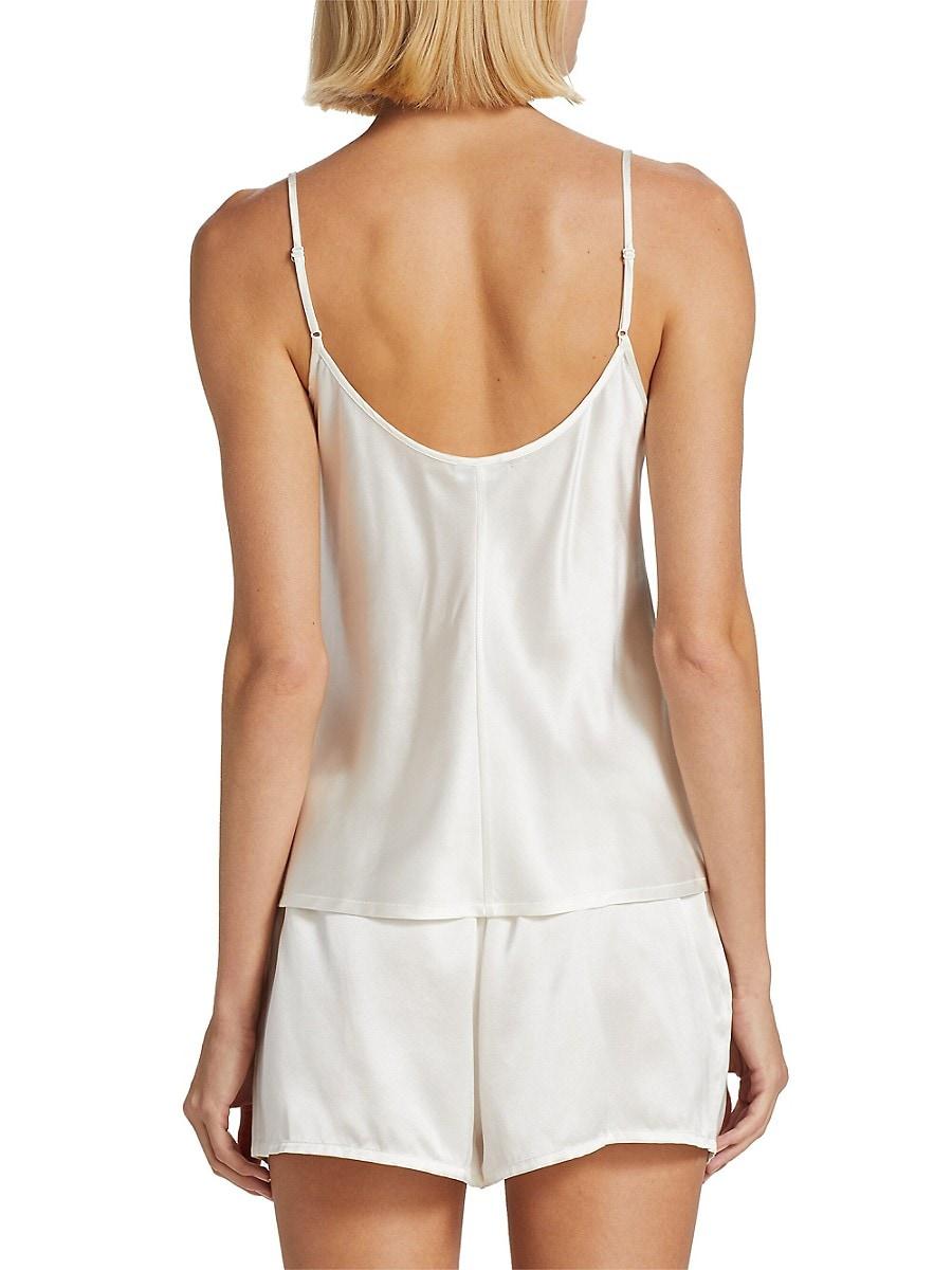 La Perla Silk Camisole Pyjamas White Silk Pajamas La Perla Pyjama