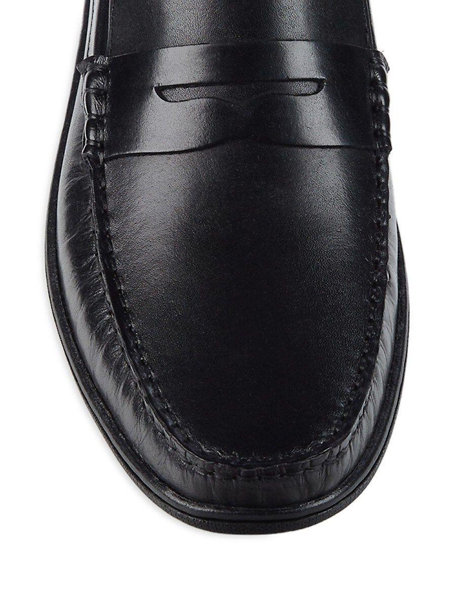 Johnston & Murphy Nichols Pny Leather Loafers in Black | Lyst