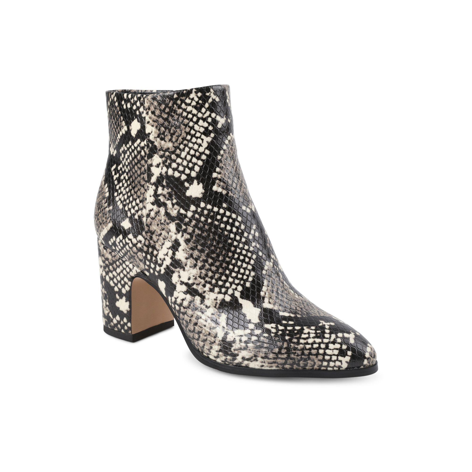 BCBGeneration Synthetic Blockheel Booties in Grey Snake (Gray) Lyst