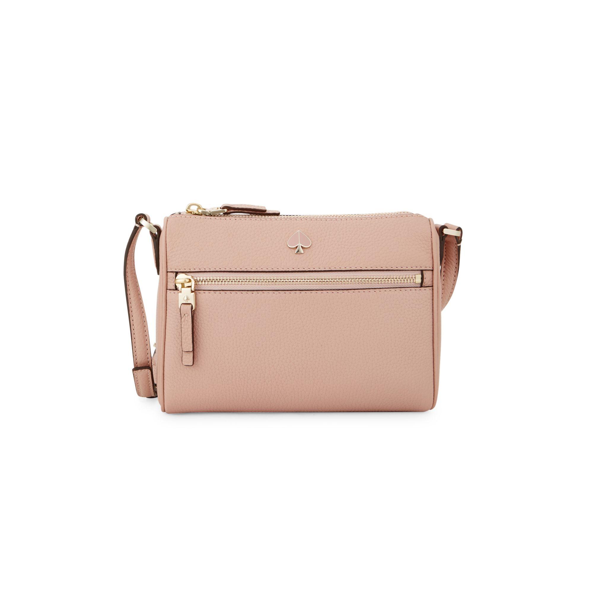Kate Spade Small Polly Leather Crossbody Bag in Pink - Lyst