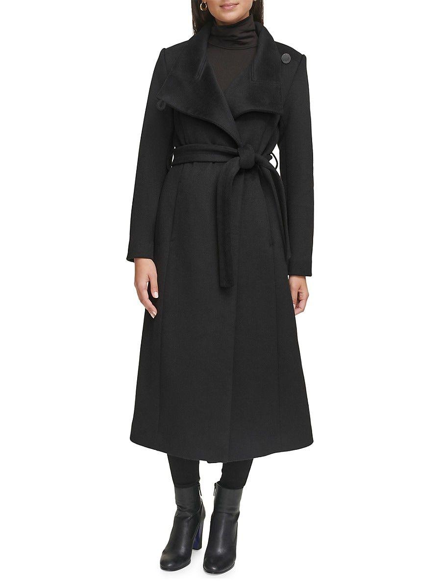 Fencer melton wool maxi coat kenneth cole sale