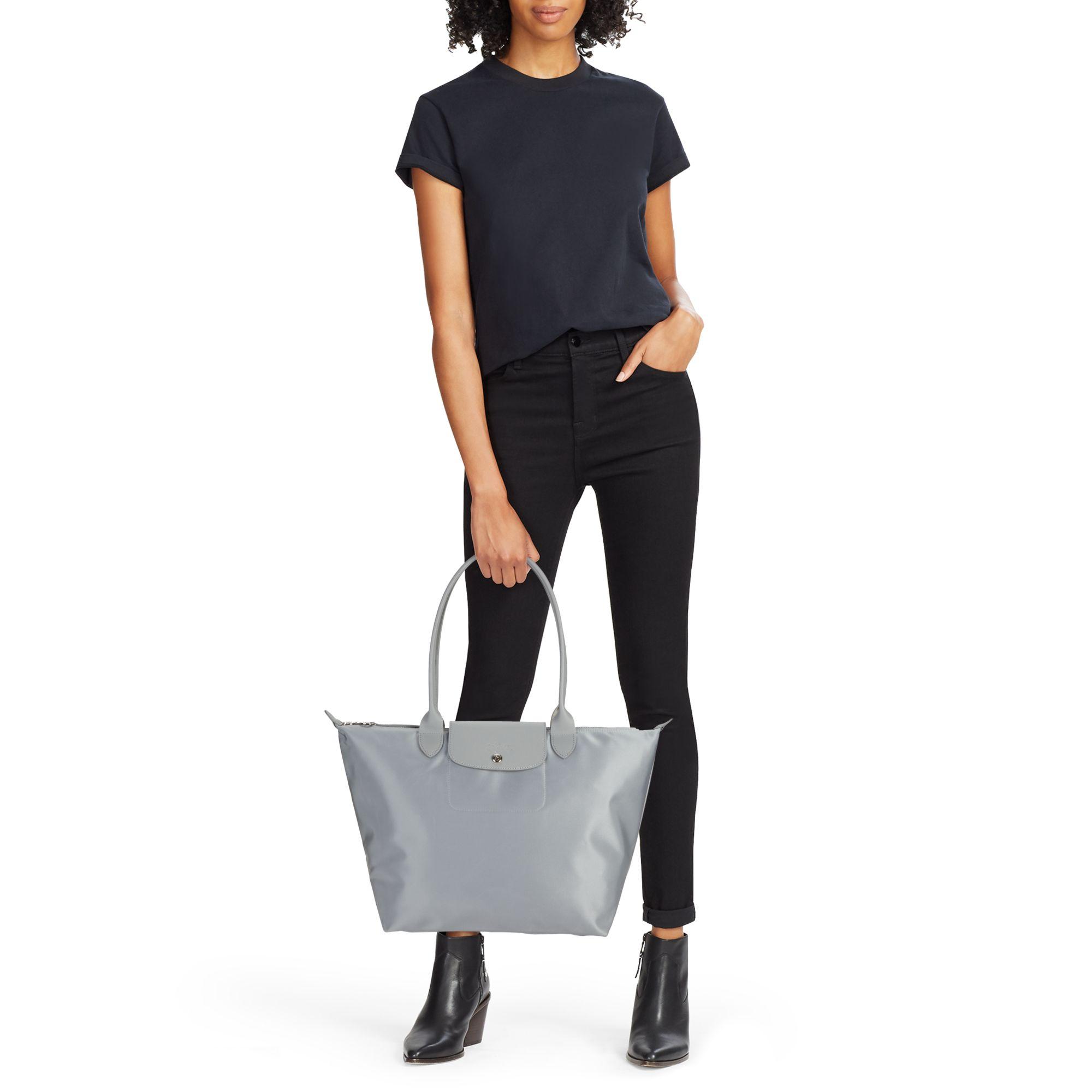 Longchamp cement shoulder bag shop