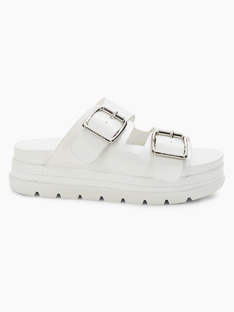 J Slides Bolo Platform Sandals in White Lyst