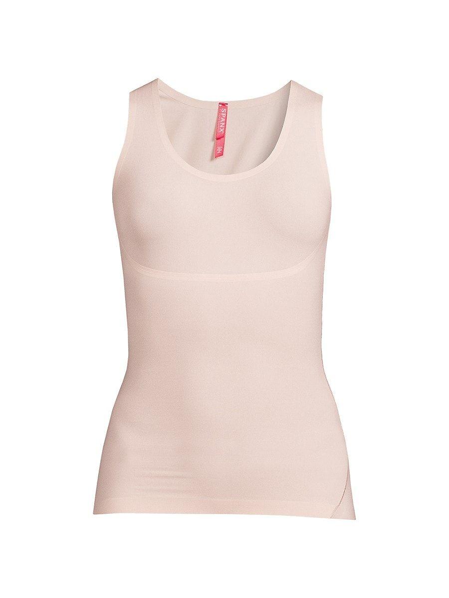 Spanx White Solid Shapewear Tank Top