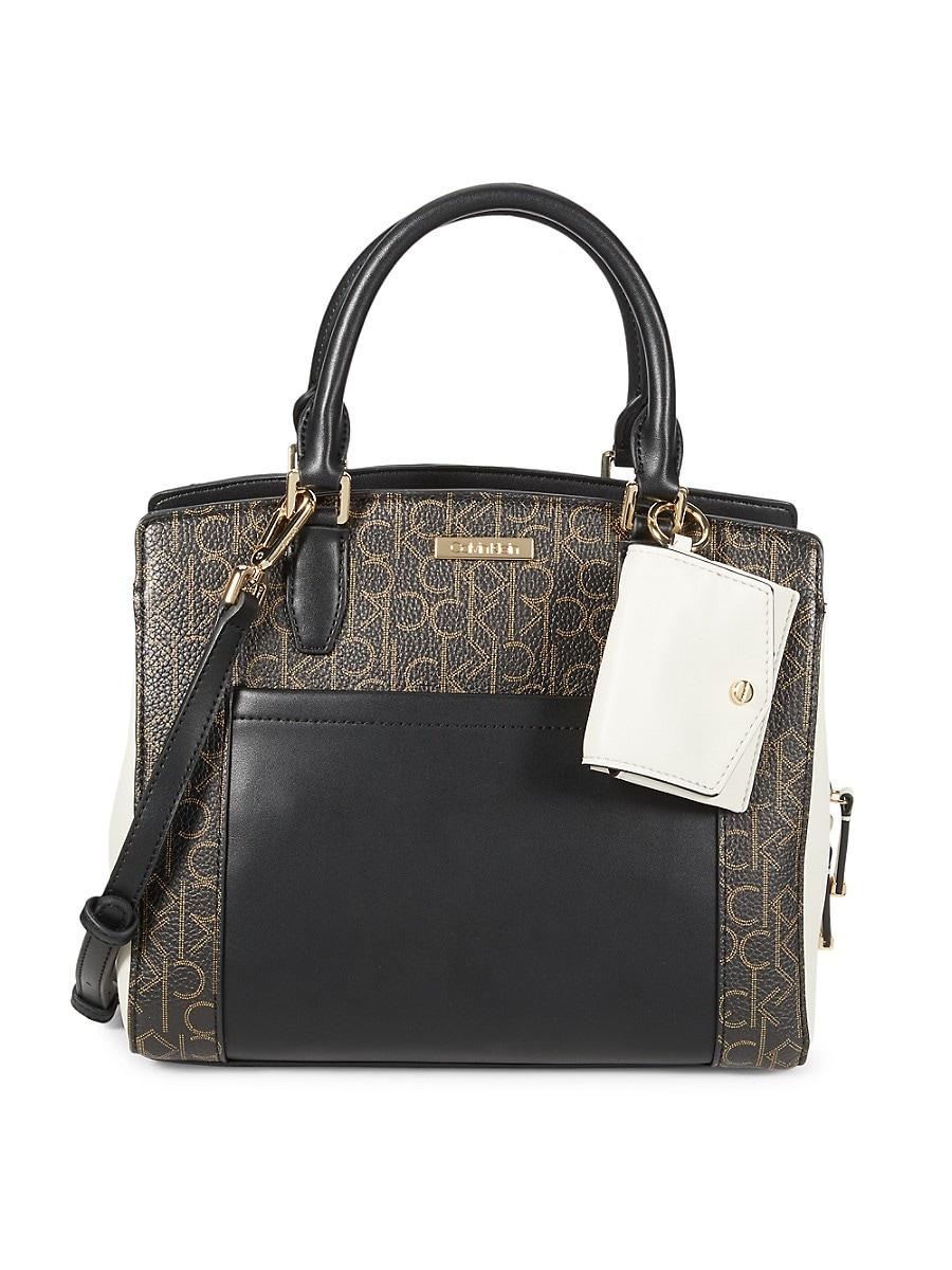 calvin klein black satchel